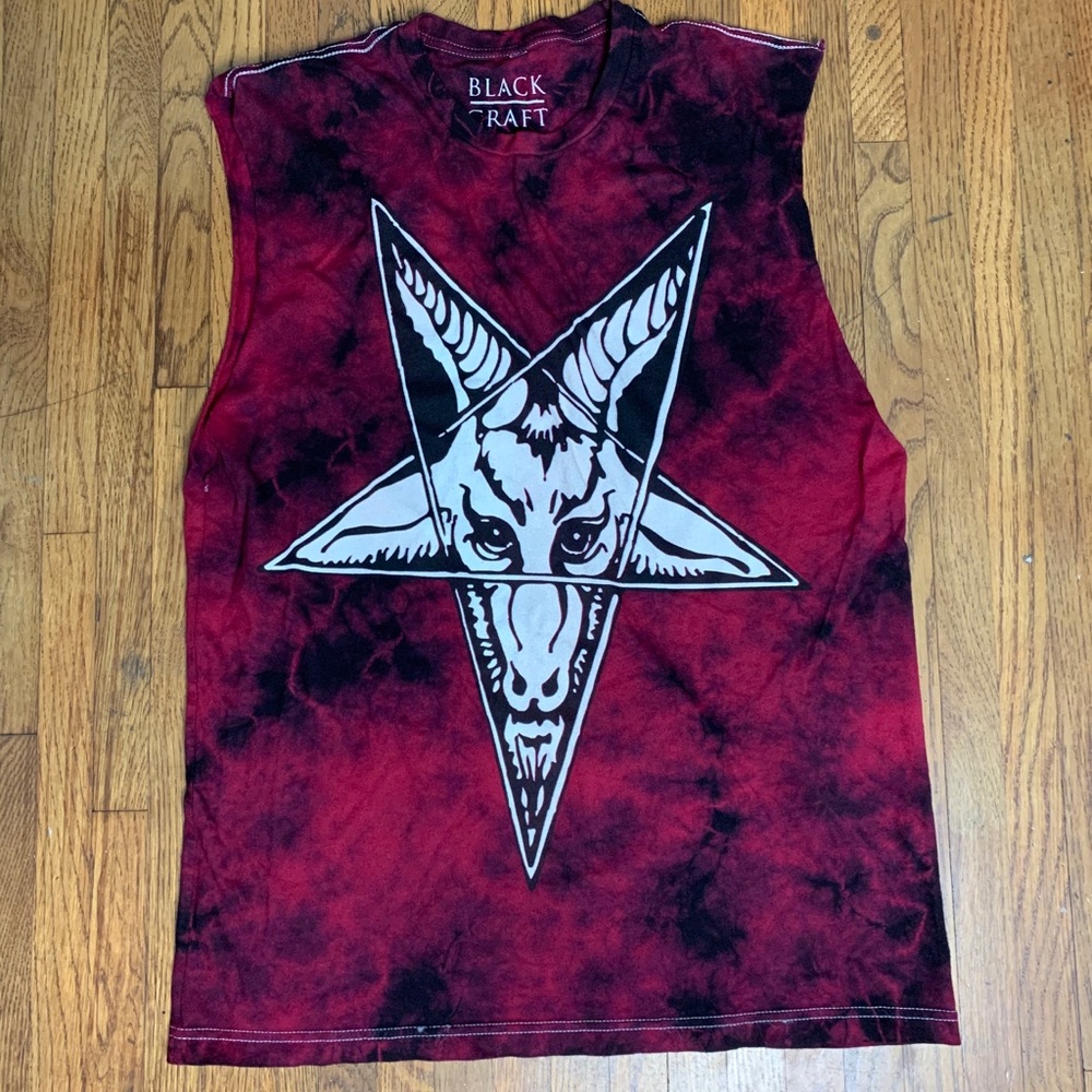 Black Craft Unisex red dye muscle tee
